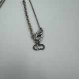 DIOR CD HEART SILVER NECKLACE