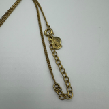 DIOR HEART CD CRYSTAL GOLD NECKLACE