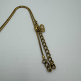DIOR LOCK PENDANT GOLD NECKLACE