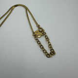 DIOR CD PLATE GOLD NECKLACE