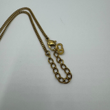 DIOR LOGO CRYSTAL CIRCLE GOLD NECKLACE