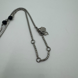 DIOR BLACK ORB SILVER NECKLACE