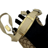 COACH SIGNATURE GOLD STRIPE CROSSBODY BAG