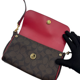 COACH COLORBLOCK SIGNATURE FLAP CROSSBODY