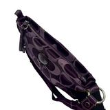 COACH SIGNATURE STRIPE PURPLE CROSSBODY BAG