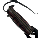 COACH SIGNATURE BURGENDY POCHETTE BAG