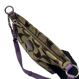 COACH PURPLE STRIPE CROSSBODY BAG
