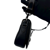 COACH BLACK LEATHER SADDLE CROSSBODY BAG