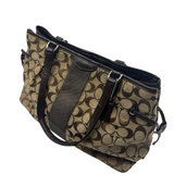 COACH SIGNATURE STRIPE TOTE BAG