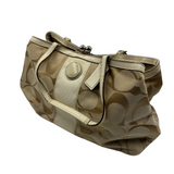 COACH SIGNATURE CANVAS KISSLOCK TOTE BAG