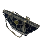 COACH SILVER SIGNATURE TOTE BAG