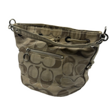 COACH SIGNATURE GOLD DRAWSTRING CROSSBODY BAG