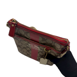 COACH RED STRIPE LEATHERWARE CROSSBODY