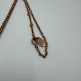 VIVIENNE WESTWOOD PINK CRYSTAL FLAT ORB NECKLACE