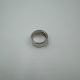 GUCCI WIDE G LOGO SIVER RING