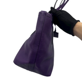 COACH PURPLE LEATHER TOTE BAG