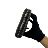 PRADA GREY LEATHER ZIP WALLET