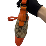 COACH ORANGE TRIM SIGNATURE CROSSBODY