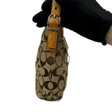 COACH SIGNATURE CANVAS HAMPTON CLIP SHOULDER BAG