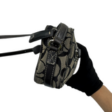 COACH BLACK SIGNATURE MINI CROSSBODY