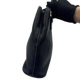 BURBERRY BLACK LEATHER TOTE