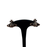 VIVIENNE WESTWOOD ROSE GOLD MAYFAIR STUD EARRINGS
