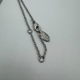 VIVIENNE WESTWOOD SILVER MOON CRYSTAL SATURN NECKLACE