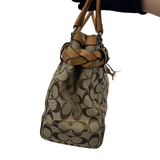 COACH TAN SIGNATURE HAMPTON TOTE