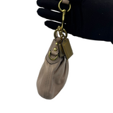 COACH TAUPE LEATHER SMALL SHOULDER BAG
