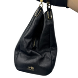 COACH BLACK MADISON PHOEBE LEATHER BAG