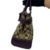 COACH PURPLE SIGNATURE HAMPTON TOTE