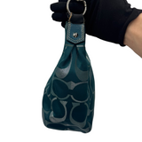 COACH SIGNATURE TEAL HOBO SHOULDER BAG