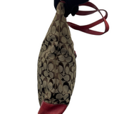 COACH SIGNATURE HAMPTONS RED TOTE BAG