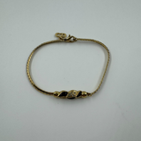 DIOR PETAL CRYSTAL GOLD BRACELET