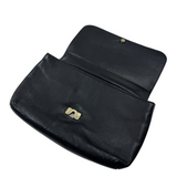 VIVIENNE WESTWOOD BLACK LEATHER & CHAIN SHOULDER BAG