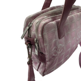 CHANEL PINK CANVAS JACQUARD SHOULDER BAG