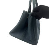 PRADA BLUE LARGE CANAPA TOTE BAG
