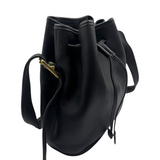 COACH BLACK LEATHER BUCKET BAG