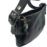 COACH BLACK LEATHER SHOULDER BAG