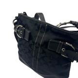 COACH BLACK SIGNATURE CANVAS CROSSBODY BAG