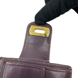 SALVATORE FERRAGAMO GANCINI FLAP LEATHER WALLET