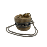 DIOR MINI STRAW BUCKET BAG