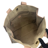 FENDI ZUCCA TRIMMED CANVAS TOTE