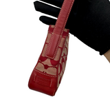 COACH SIGNATURE RED MINI SHOULDER BAG