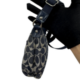 COACH SIGNATURE PATCH BLACK CROSSBODY BAG