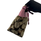 COACH PINK SIGNATURE TOTE BAG