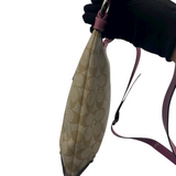 COACH SIGNATURE  MAGENTA TRIM CROSSBODY