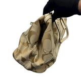 COACH SIGNATURE CANVAS KISSLOCK TOTE BAG