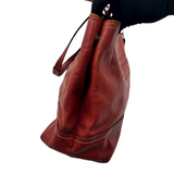 COACH EMBOSSED LOGO LEATHER TOTE BAG