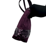 COACH PURPLE SIGNATURE SEQUIN TOTE BAG